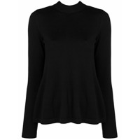 RedValentino sheer panel knitted top - Preto