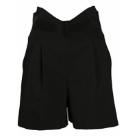 RedValentino Short cintura alta com detalhe de laço - Preto