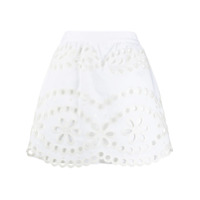 RedValentino Short com bordado inglês - Branco