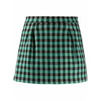 RedValentino Short-saia com estampa xadrez - Verde