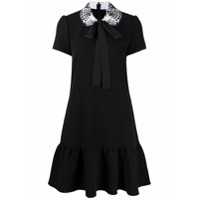 RedValentino Vestido com pantera bordada - Preto