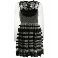 RedValentino Vestido com tule e renda - Preto