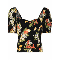 Reformation Blusa com estampa floral Charli - Preto