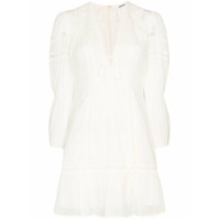 Reformation Vestido Cecilie com acabamento em renda - Branco