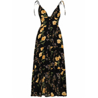 Reformation Vestido midi Jaden com estampa floral - Preto