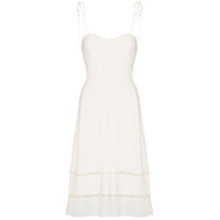 Reformation Vestido midi Ronan com acabamento de renda - Branco