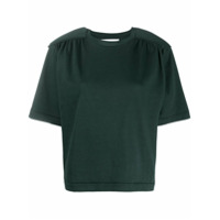Remain gathered shoulder pad T-shirt - Verde