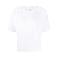 Remain ruched short-sleeve organic cotton T-shirt - Neutro