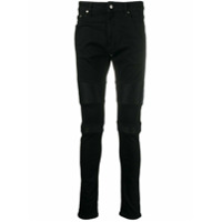 Represent Calça jeans skinny com detalhes canelados - Preto