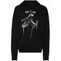 Represent Moletom com capuz e estampa de anjo - Preto