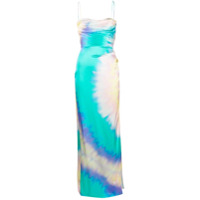 Retrofete Vestido slim com estampa tie-dye - Verde