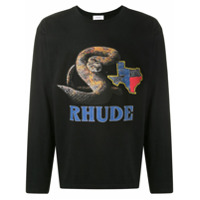 Rhude Camiseta Rattlesnake com estampa de logo - Preto