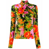 Richard Quinn Blusa com estampa floral - Laranja