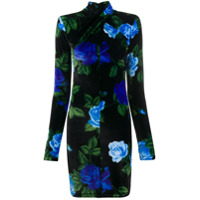 Richard Quinn Vestido slim com estampa floral - Preto