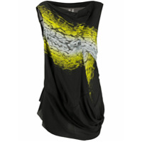 Rick Owens Blusa drapeada sem mangas - Preto