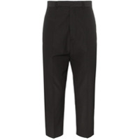 Rick Owens Calça cropped de lã mista - Preto