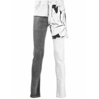 Rick Owens Calça jeans skinny com patchwork - Branco