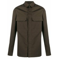 Rick Owens Camisa com bolsos no busto - Marrom