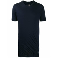 Rick Owens Camiseta decote careca de algodão e jérsei mistos - Azul