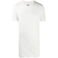 Rick Owens Camiseta decote careca de algodão e jérsei mistos - Branco