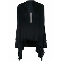 Rick Owens Cardigan com drapeado posterior - Azul