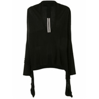 Rick Owens Cardigan com drapeado posterior - Preto