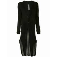 Rick Owens Cardigan longo com fenda na barra - Preto