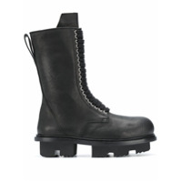 Rick Owens Coturno militar com cadarço - Preto