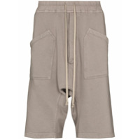 Rick Owens DRKSHDW Bermuda cargo de algodão e jersey - Cinza