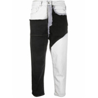 Rick Owens DRKSHDW Calça jeans color block - Preto