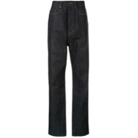Rick Owens DRKSHDW Calça jeans reta com cintura alta - Azul