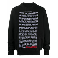 Rick Owens DRKSHDW Camisa de algodão com estampa de texto - Preto