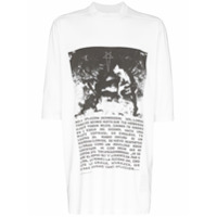 Rick Owens DRKSHDW Camiseta de algodão com estampa - Branco