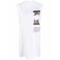 Rick Owens DRKSHDW Camiseta longa com estampa gráfica - Branco