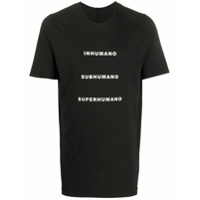 Rick Owens DRKSHDW Camiseta midi com estampa Superhumano - Preto