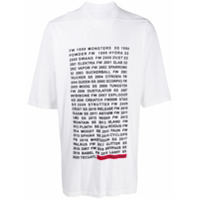 Rick Owens DRKSHDW Camiseta oversized com estampa de texto - Branco