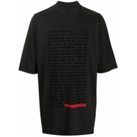 Rick Owens DRKSHDW Camiseta oversized com estampa de texto - Preto