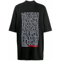 Rick Owens DRKSHDW Camiseta oversized esportiva - Preto