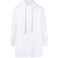 Rick Owens DRKSHDW Moletom oversized com capuz - Branco