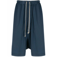 Rick Owens DRKSHDW Short com cordão de ajuste - Azul