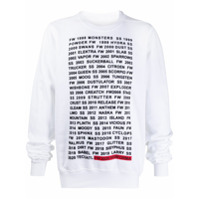 Rick Owens DRKSHDW text-print cotton sweatshirt - Branco