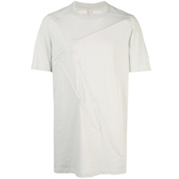 Rick Owens embossed strip longline T-shirt - Cinza