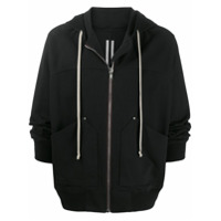 Rick Owens Moletom com capuz e zíper frontal - Preto