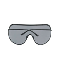 Rick Owens Óculos de sol aviador com lentes coloridas - Preto
