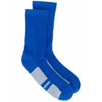 Rick Owens Par de meias com estampa de logo - Azul