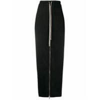 Rick Owens Saia com ajuste no cós e zíper - Preto