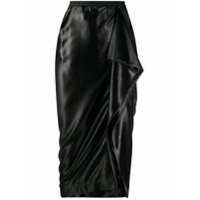 Rick Owens Saia com drapeado lateral - Preto