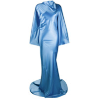 Rick Owens Vestido de festa evasê drapeado - Azul