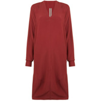 Rick Owens Vestido midi de moletom - Vermelho