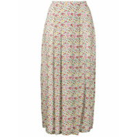 Rixo Saia midi Georgia com estampa floral - Verde